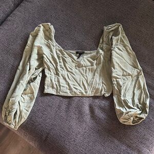 Women's Green Long Sleeve Top